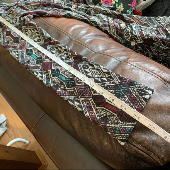 NWT Printed Button-up Sleeved Cardigan Dress - Picture 13 of 13